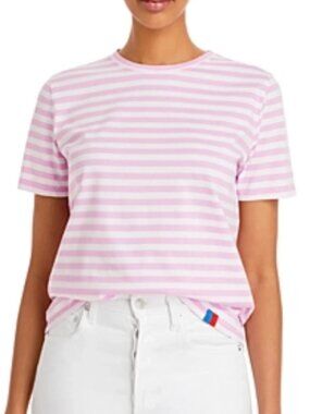 Kule NEW The Modern Stripe Tee, Pink, Size XS